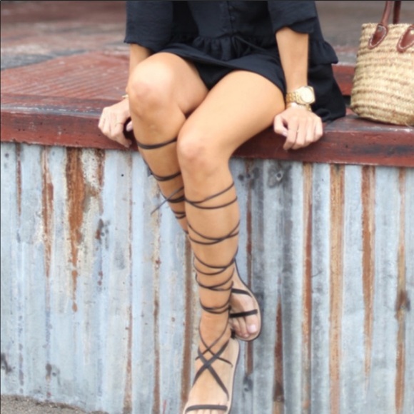 Zara Gladiator Sandals Sz 39 - Picture 3 of 8